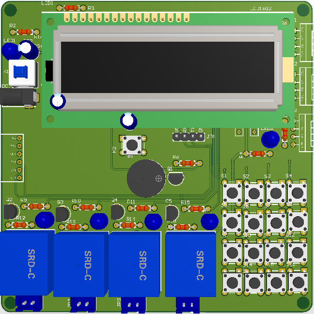 基于单片机的多路温湿度采集系统-实物设计